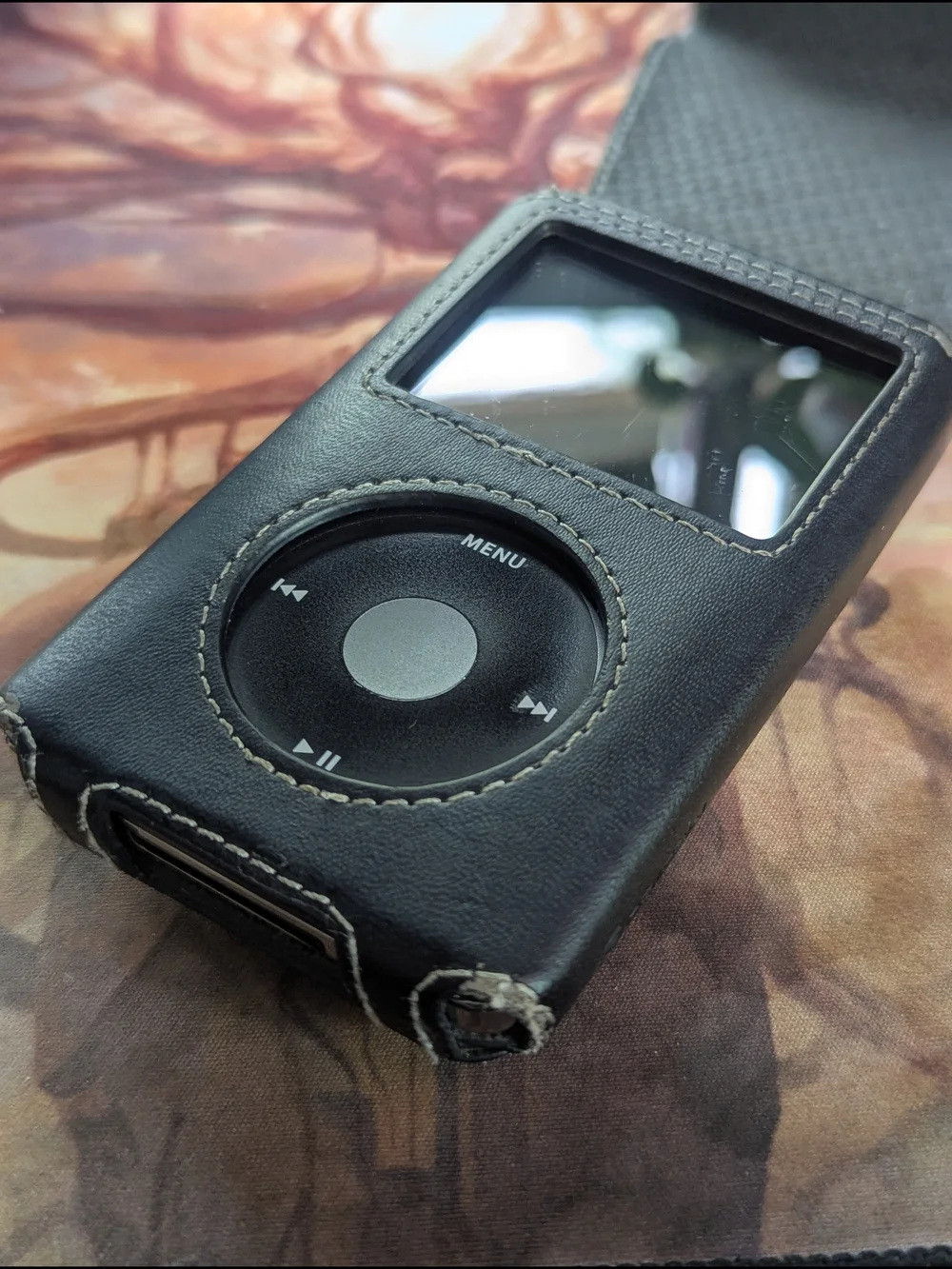 Apple's Finest iPod: iPod Classic 160GB Matte Black w/ Leather Case & USB Cable